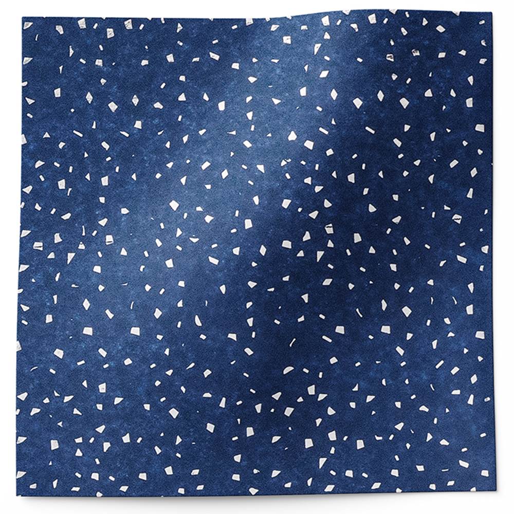 30x20 Blue Speck Foil Dot Tissue Paper - Single Sided Tissue